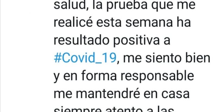 DA CARLOS JOAQUÍN POSITIVO A COVID 19
