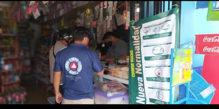 VIGILA PROTECCIÓN CIVIL QUE COMERCIANTES CUMPLAN CON LOS PROTOCOLOS SANITARIOS