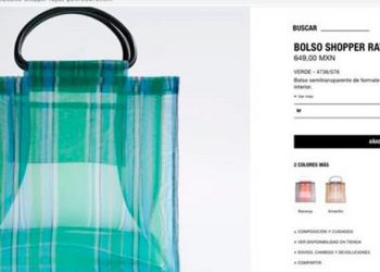 ACUSAN A ZARA POR VENDER BOLSAS DE MERCADO EN 600 PESOS