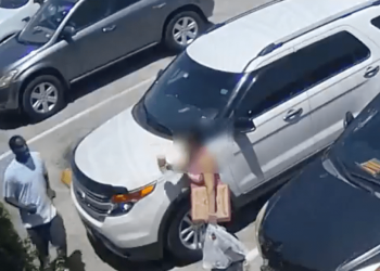 ASALTANTE GOLPEA BRUTALMENTE A MADRE HISPANA FRENTE A SU HIJO