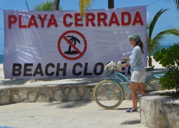 ANTE EL SEMÁFORO ESTATAL EN NARANJA LAS PLAYAS DE ISLA MUJERES SIGUEN CERRADAS