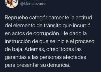 ANUNCIA MARA DESTITUCIÓN DE OFICIAL EXHIBIDO EN EXTORSIÓN