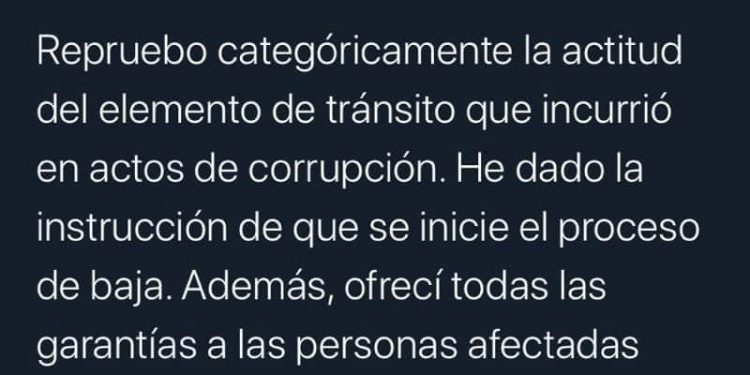 ANUNCIA MARA DESTITUCIÓN DE OFICIAL EXHIBIDO EN EXTORSIÓN
