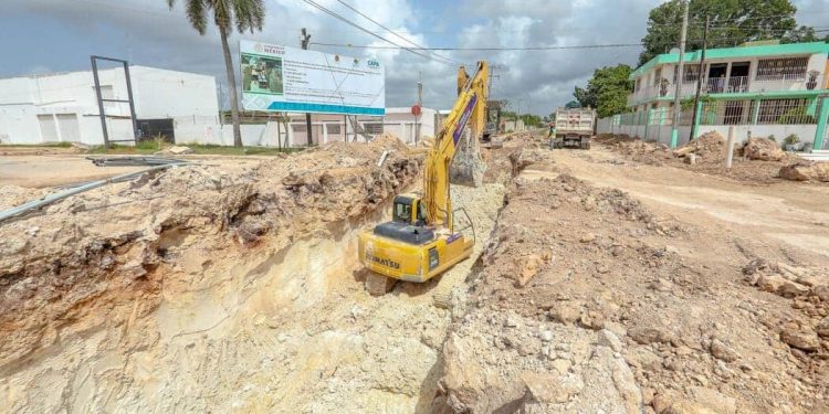 REGISTRA AVANCES OBRA DE LA CAPA CON EL DRENAJE PLUVIAL EN CHETUMAL