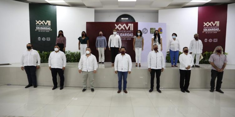 SOLIDARIDAD AVANZA CON ORDEN; CELEBRAN 27 ANIVERSARIO DEL MUNICIPIO