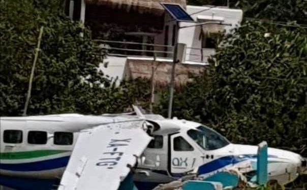 SE DESPISTA AVIONETA EN EL AERÓDROMO DE HOLBOX