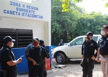 REHABILITAN CASETA DE POLICÍA DE LA RANCHERÍA IXTACOMITÁN