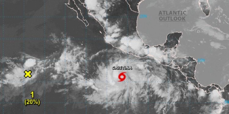 SE FORMA CRISTINA, LA TERCERA TORMENTA TROPICAL DE LA TEMPORADA DEL PACÍFICO