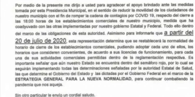 OTHONIEL QUITA MEDIDAS RESTRICTIVAS EN CHETUMAL
