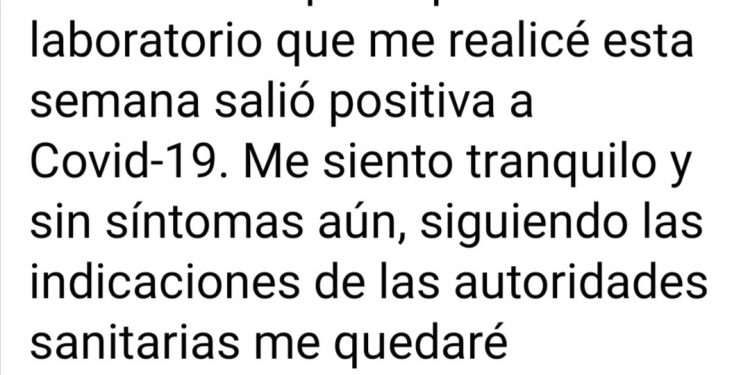 DA POSITIVO A COVID JUAN CARRILLO