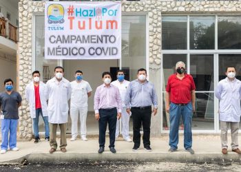 HABILITAN CAMPAMENTO COVID PARA MÉDICOS EN TULUM