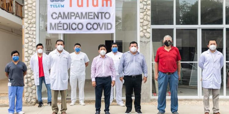 HABILITAN CAMPAMENTO COVID PARA MÉDICOS EN TULUM