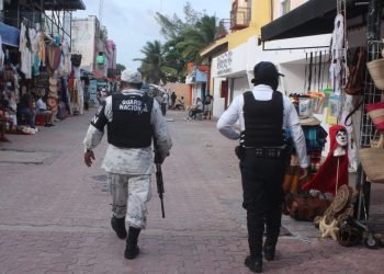 UNIDOS GOBIERNO MUNICIPAL Y FEDERAL GARANTIZAN SEGURIDAD EN PLAYA DEL CARMEN