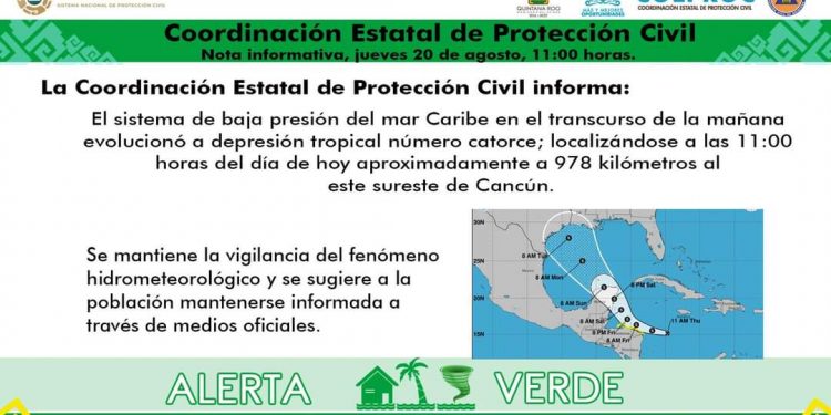 TORMENTA TROPICAL ENTRARÍA POR EL SUR DE TULUM