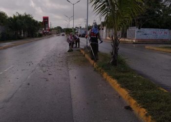CONTINÚAN TRABAJOS DE MANTENIMIENTO DE LA BUENA IMAGEN URBANA EN RANCHO VIEJO