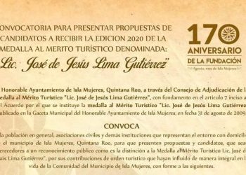 ABREN CONVOCATORIA PARA MEDALLA AL MÉRITO TURÍSTICO EN ISLA MUJERES