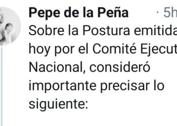 PEDIRÁ JOSÉ DE LA PEÑA RECONSIDERAR DECISIÓN DE NO IR EN ALIANZA