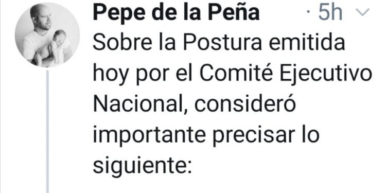 PEDIRÁ JOSÉ DE LA PEÑA RECONSIDERAR DECISIÓN DE NO IR EN ALIANZA