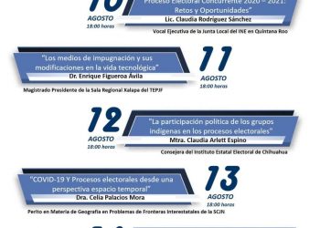 ORGANIZA IEQROO SEMANARIO DE VIDEOCONFERENCIAS, EN MATERIA ELECTORAL.