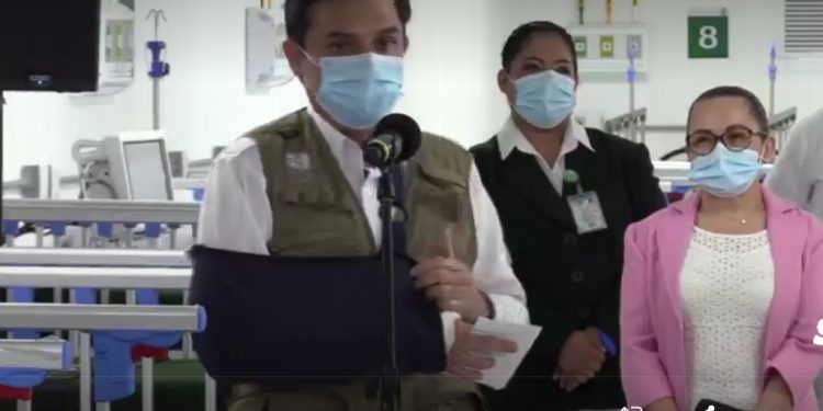DIRECTOR GENERAL DEL IMSS INSPECCIONA NUEVA UNIDAD DE ATENCIÓN A PACIENTES CON COVID EN VILLAHERMOSA