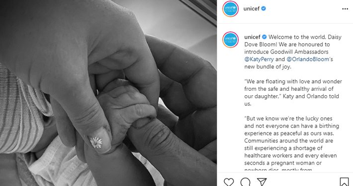 KATY PERRY Y ORLANDO BLOOM ANUNCIAN EL NACIMIENTO DE SU HIJA