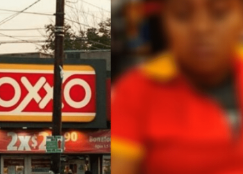 LE ESCUPEN A SEÑORA QUE LE PIDIÓ A UNA CAJERA DE OXXO QUE USE CUBREBOCAS