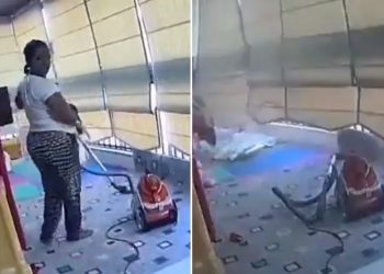 MUJER PROTEGE A SU HIJA DURANTE LA EXPLOSIÓN EN BEIRUT, LÍBANO (+VIDEO)