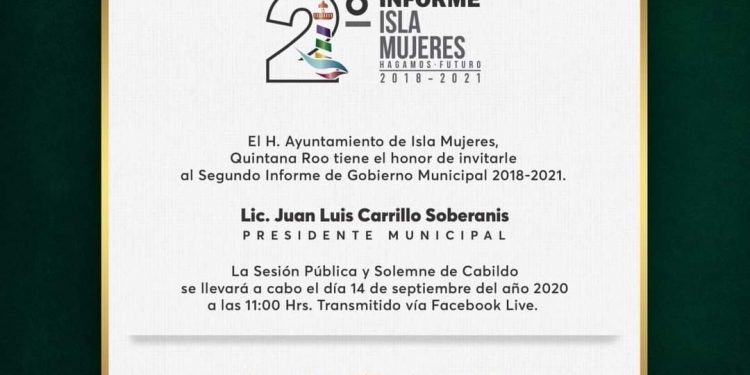 TODO LISTO PARA EL SEGUNDO INFORME DE JUAN CARRILLO AL FRENTE DE LA ADMINISTRACIÓN PÚBLICA DE ISLA MUJERES
