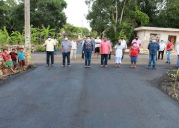 INAUGURA SOFÍA ALCOCER OBRAS DE PAVIMENTACIÓN Y AMPLIACIÓN DE RED DE AGUA POTABLE EN SABÁN y DZIUCHÉ