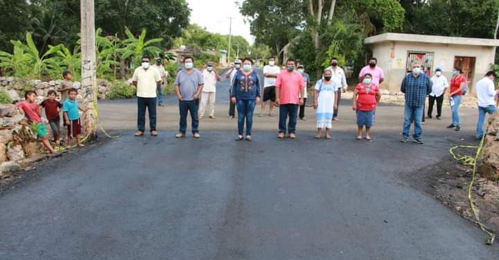 INAUGURA SOFÍA ALCOCER OBRAS DE PAVIMENTACIÓN Y AMPLIACIÓN DE RED DE AGUA POTABLE EN SABÁN y DZIUCHÉ