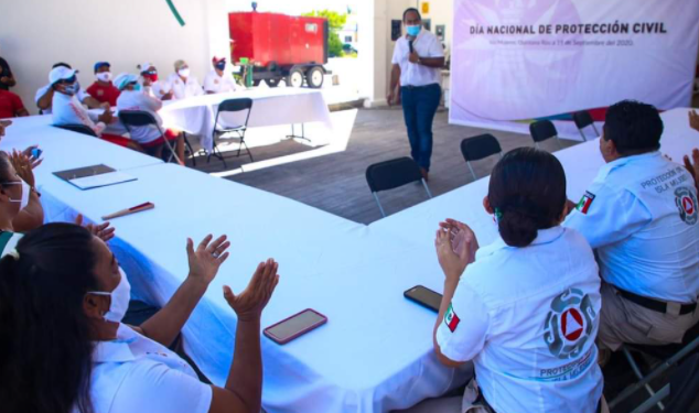 CONMEMORA JUAN CARRILLO DÍA NACIONAL DE PROTECCIÓN CIVIL EN ISLA MUJERES.