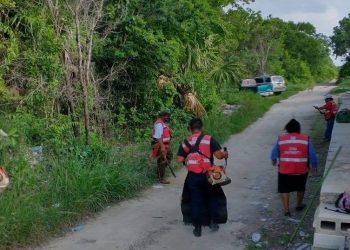 MANTIENE SERVICIOS PÚBLICOS TRABAJOS DE LIMPIEZA EN CALLES Y AVENIDAS DE RANCHO VIEJO