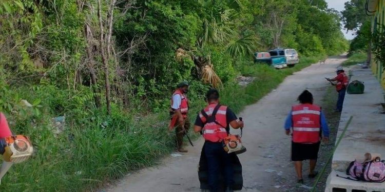 MANTIENE SERVICIOS PÚBLICOS TRABAJOS DE LIMPIEZA EN CALLES Y AVENIDAS DE RANCHO VIEJO