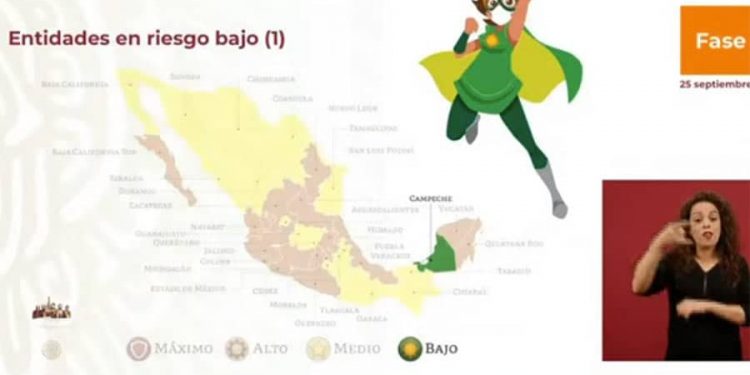 CAMPECHE ES EL PRIMER ESTADO EN PASAR A VERDE EN SEMÁFORO DE RIESGO