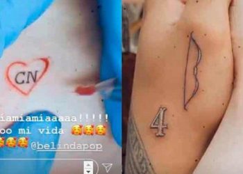 CHRISTIAN NODAL Y BELINDA HACEN VOTOS DE AMOR CON TATUAJE