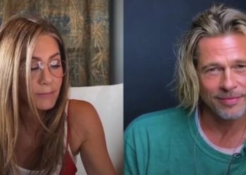 JENNIFER ANISTON Y BRAD PITT «COQUETEAN» EN VIDEOLLAMADA