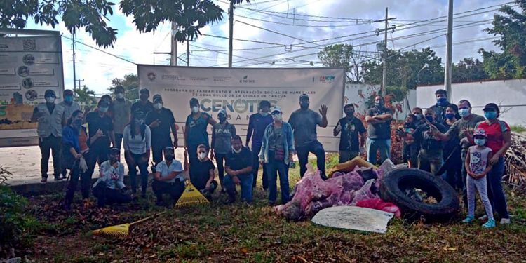 REALIZA ECOLOGÍA NUEVA JORNADA DE LIMPIEZA DE CENOTES