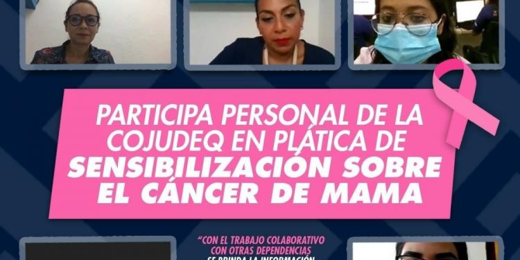 PARTICIPA PERSONAL DE LA COJUDEQ EN PLÁTICA DE SENSIBILIZACIÓN SOBRE EL CÁNCER DE MAMA