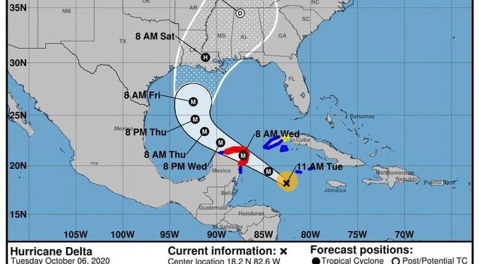 DELTA SE INTENSIFICÓ A HURACÁN CATEGORÍA 3