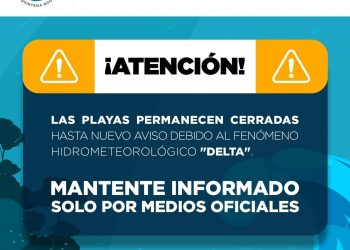 CIERRAN TODAS LAS PLAYAS DE CANCÚN