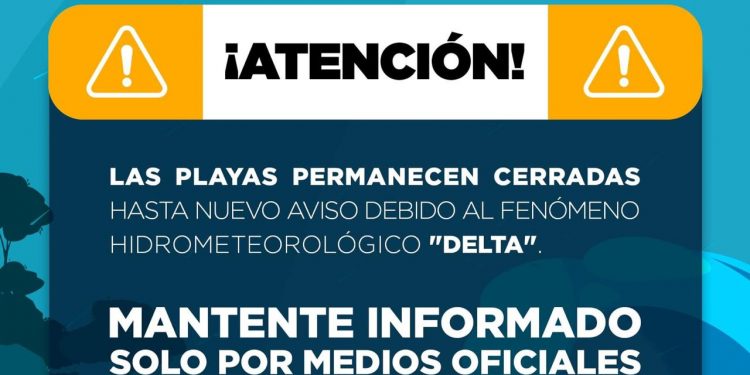 CIERRAN TODAS LAS PLAYAS DE CANCÚN