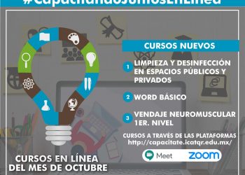 EL ICATQR INVITA A INSCRIBIRSE EN LA NUEVA OFERTA EDUCATIVA DEL MES DE OCTUBRE