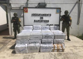 CARGAMENTO DE COCAÍNA ASEGURADO POR LA SEDENA ES VALORADO EN MÁS DE 18 MILLONES DE DÓLARES