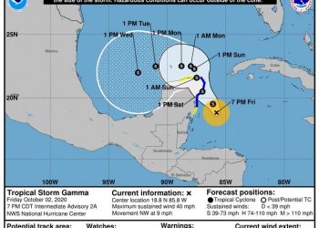 SE FORMA TORMENTA TROPICAL GAMMA