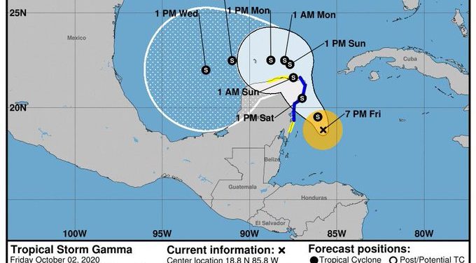 SE FORMA TORMENTA TROPICAL GAMMA