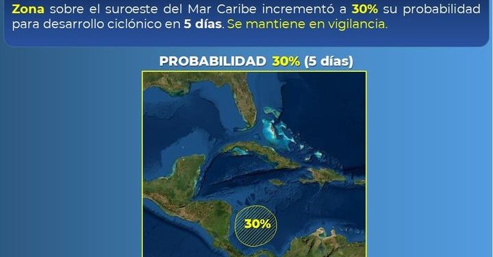 HAY 30 POR CIENTO DE PROBABILIDAD DE FORMACIÓN DE NUEVO SISTEMA CICLÓNICO