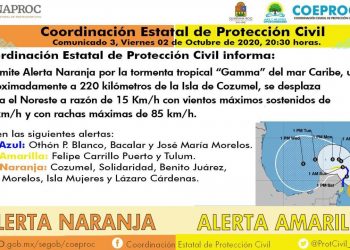 APLICAN DN-III PREVENCIÓN ANTE LA ALERTA NARANJA PARA LOS MUNICIPIOS DEL NORTE DE QROO POR TORMENTA TROPICAL GAMMA