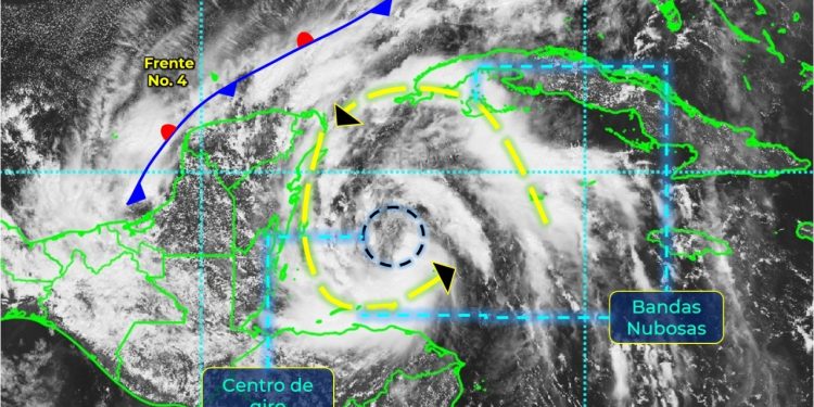 EMITEN ALERTAS PARA LOS MUNICIPIOS DE QUINTANA ROO POR PRESENCIA DE LA DEPRESIÓN TROPICAL 25