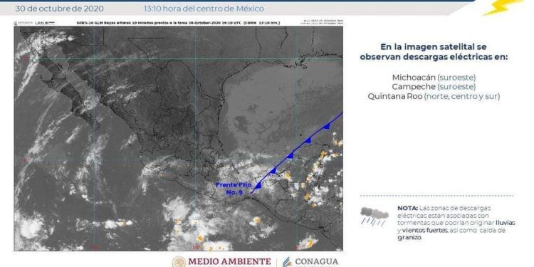 FRENTE FRÍO 9 TRAE FUERTES LLUVIAS A QUINTANA ROO