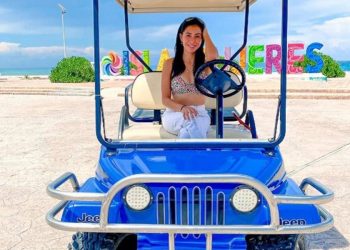 GIMNASTA MEXICANA GRABA PROGRAMA EN ISLA MUJERES